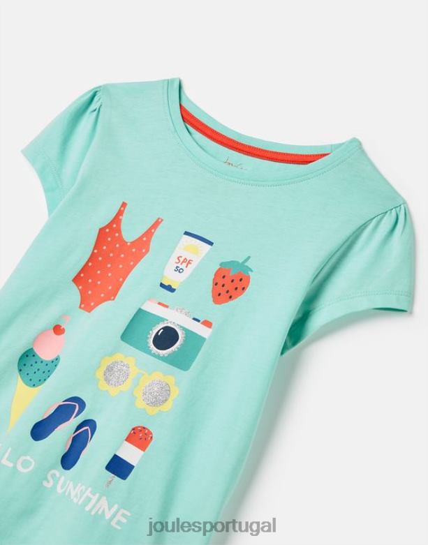 camiseta serigrafada pixie 2 a 12 anos garotas feriado azul Joules vestuário 2X26V261