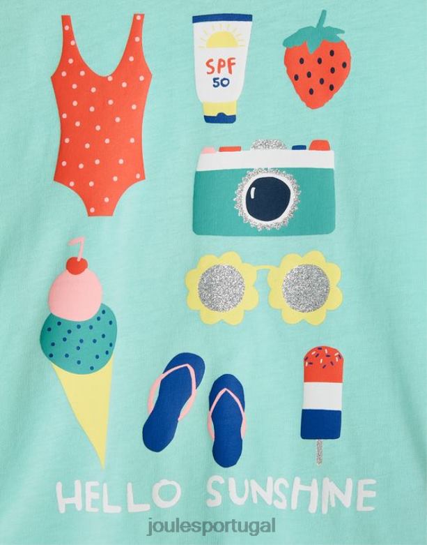camiseta serigrafada pixie 2 a 12 anos garotas feriado azul Joules vestuário 2X26V261