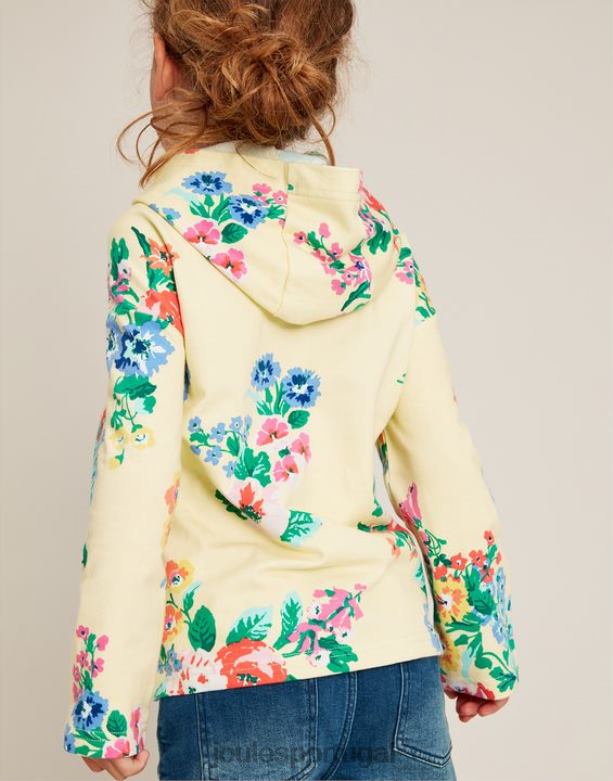 moletom abbie leve com capuz de 2 a 12 anos garotas amarelo pastel Joules vestuário 2X26V282