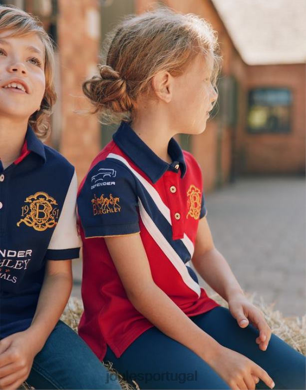 camisa polo burgley 2-12 anos garotas vermelho escuro Joules vestuário 2X26V329