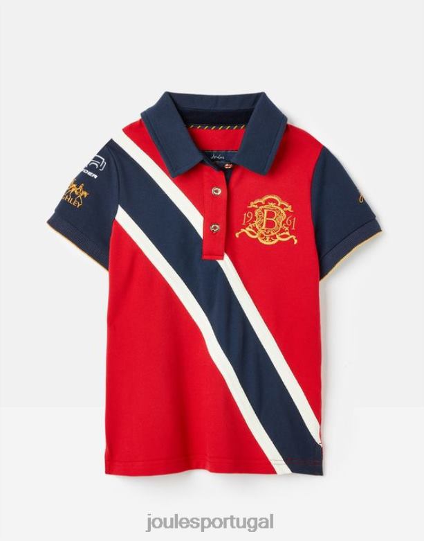 camisa polo burgley 2-12 anos garotas vermelho escuro Joules vestuário 2X26V329