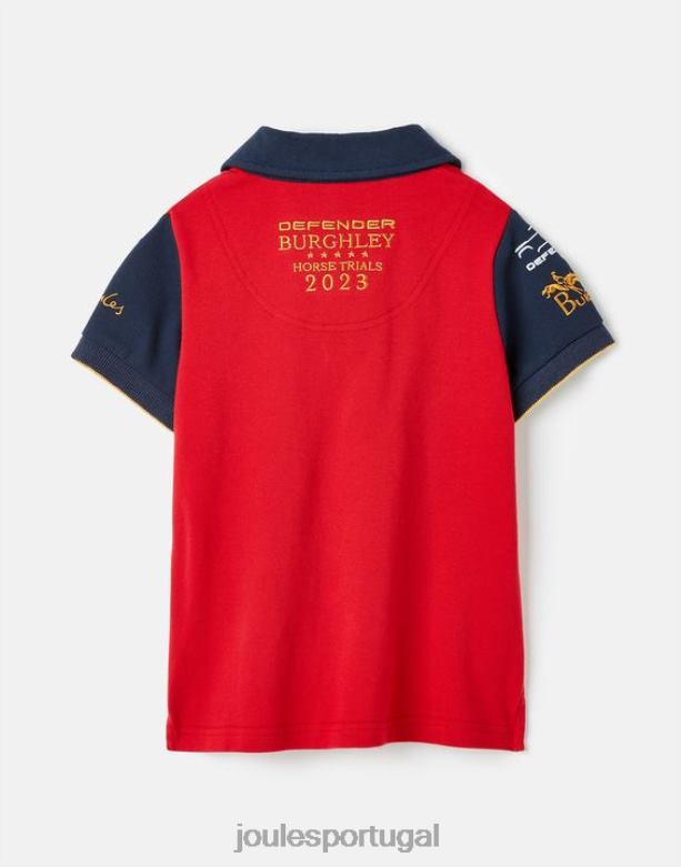 camisa polo burgley 2-12 anos garotas vermelho escuro Joules vestuário 2X26V329