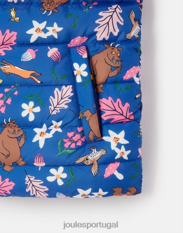 gruffalo flip it colete reversível 1-6 anos garotas azul Joules vestuário 2X26V260