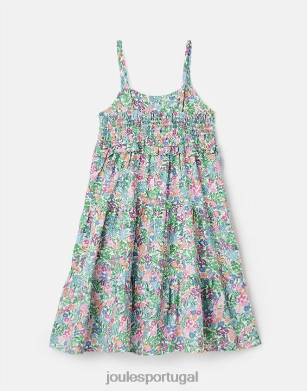 theadora vestido império franzido em camadas 5 a 12 anos garotas multi cantiga Joules vestuário 2X26V293