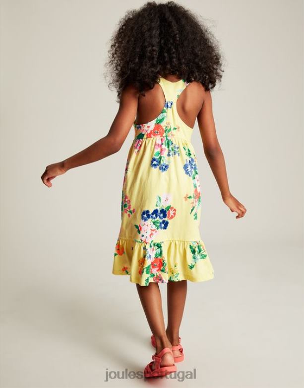 vestido jérsei juno em camadas 2-12 anos garotas amarelo pastel Joules vestuário 2X26V285