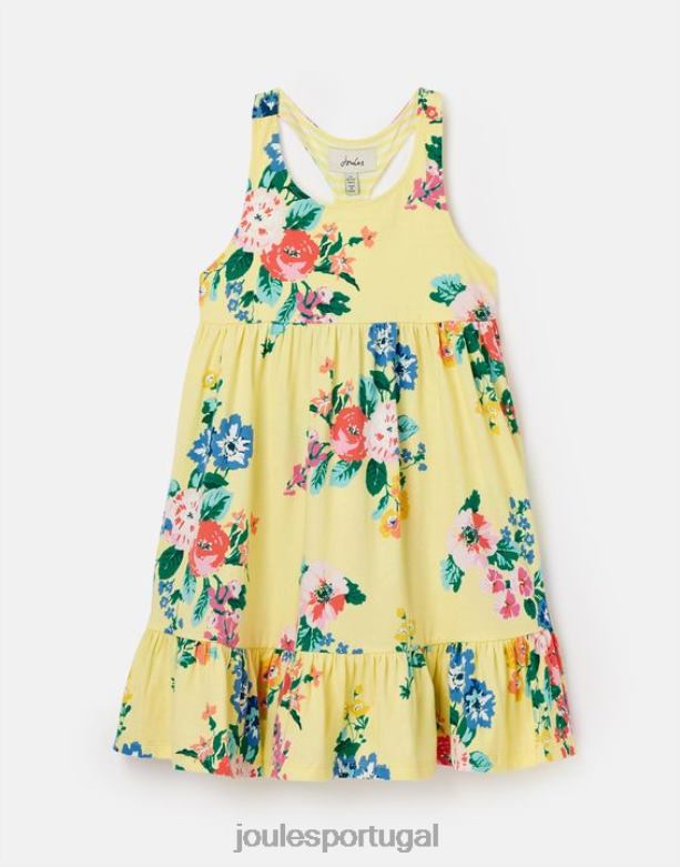 vestido jérsei juno em camadas 2-12 anos garotas amarelo pastel Joules vestuário 2X26V285