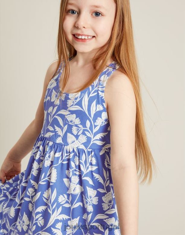 vestido jérsei juno em camadas 2-12 anos garotas borboleta azul Joules vestuário 2X26V317