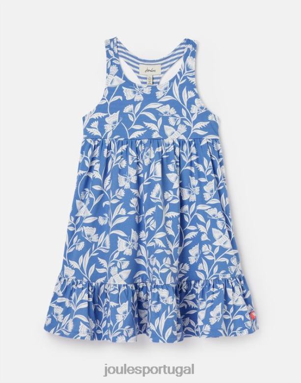 vestido jérsei juno em camadas 2-12 anos garotas borboleta azul Joules vestuário 2X26V317