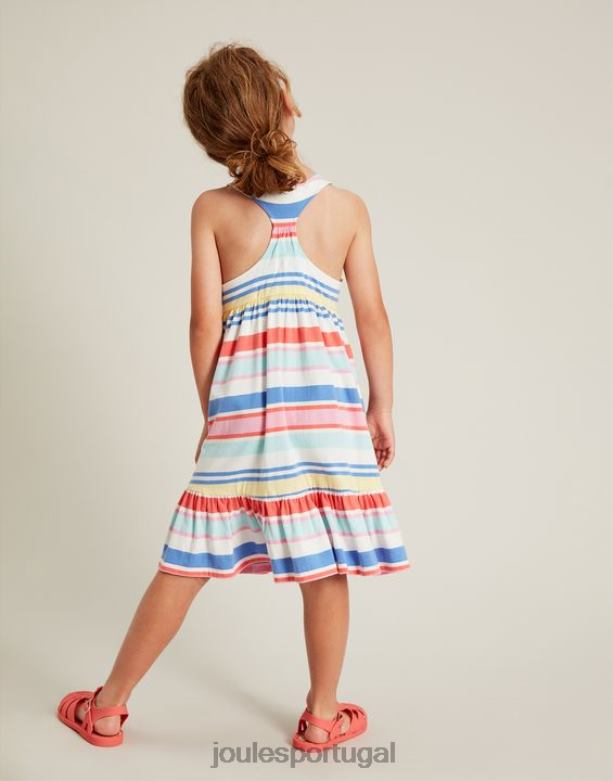 vestido jérsei juno em camadas 2-12 anos garotas faixa múltipla Joules vestuário 2X26V313
