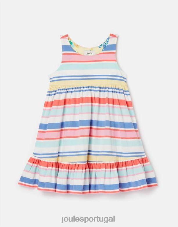 vestido jérsei juno em camadas 2-12 anos garotas faixa múltipla Joules vestuário 2X26V313