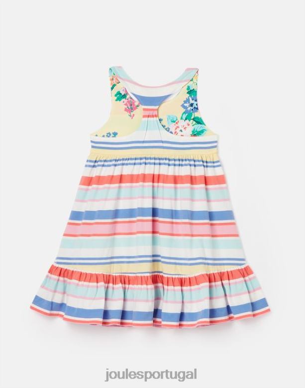 vestido jérsei juno em camadas 2-12 anos garotas faixa múltipla Joules vestuário 2X26V313
