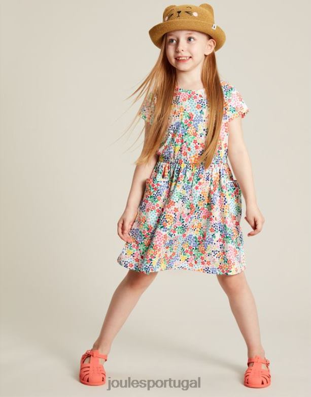vestido jude manga curta jersey 2-12 anos garotas cantiga de morango Joules vestuário 2X26V274