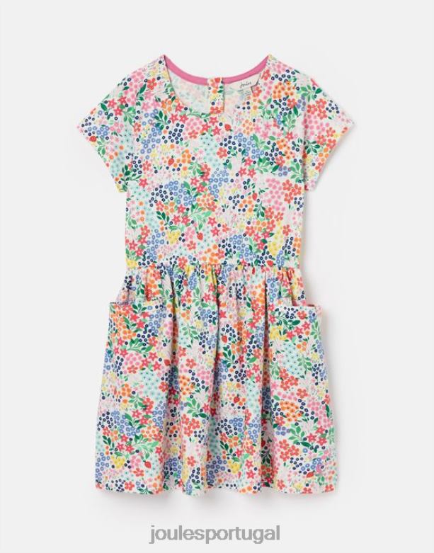 vestido jude manga curta jersey 2-12 anos garotas cantiga de morango Joules vestuário 2X26V274