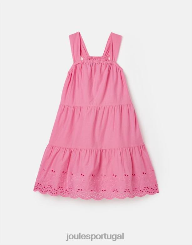 vestido midi kiki de 2 a 12 anos garotas aurora rosa Joules vestuário 2X26V294