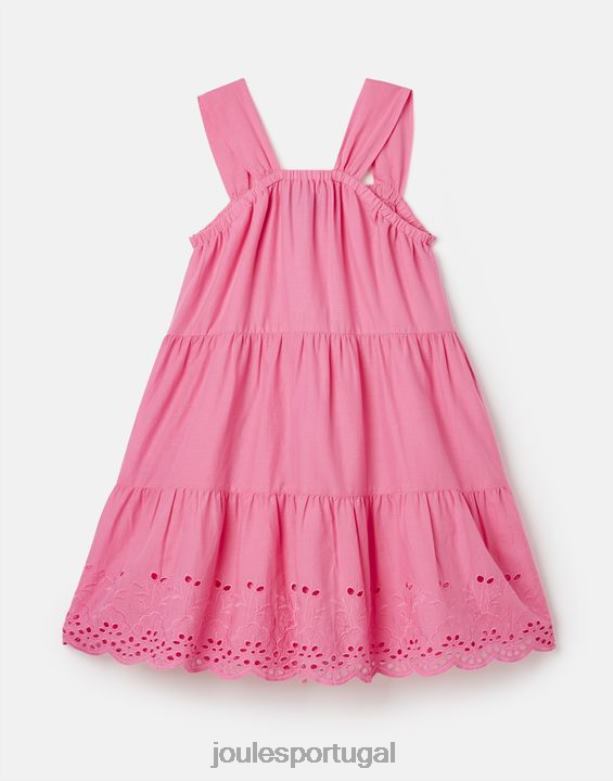 vestido midi kiki de 2 a 12 anos garotas aurora rosa Joules vestuário 2X26V294