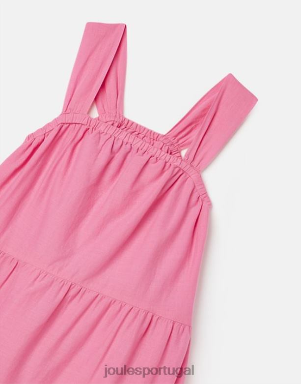 vestido midi kiki de 2 a 12 anos garotas aurora rosa Joules vestuário 2X26V294