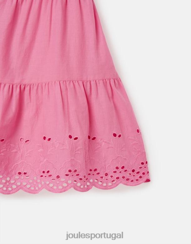 vestido midi kiki de 2 a 12 anos garotas aurora rosa Joules vestuário 2X26V294