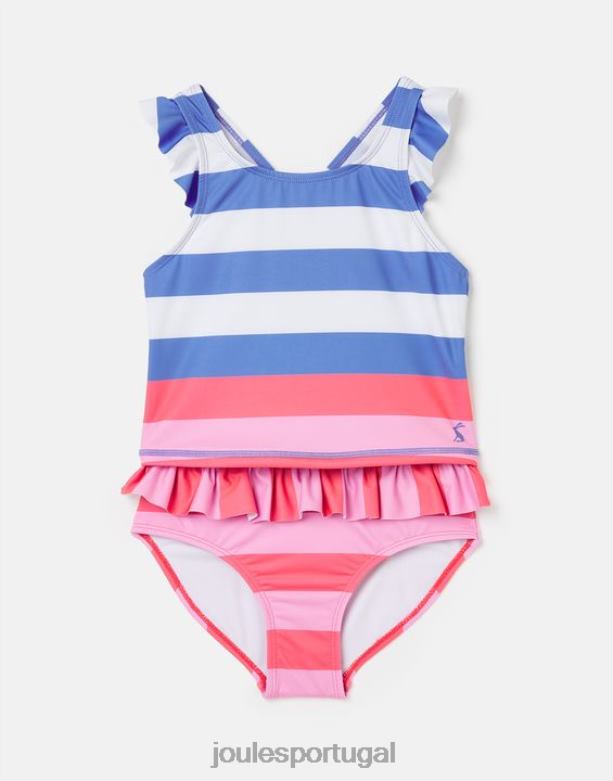laurielle tankini 2-12 anos garotas faixa múltipla Joules vestuário 2X26V296