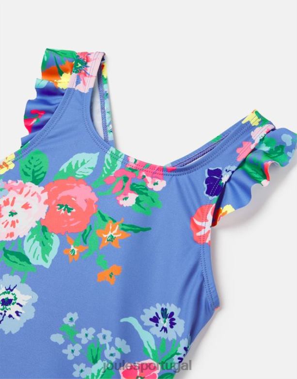 laurielle tankini 2-12 anos garotas floral azul Joules vestuário 2X26V319