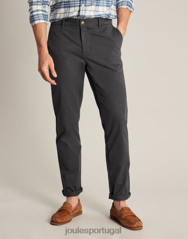 calça jeans slim fit homens cinza escuro Joules vestuário 2X26V236