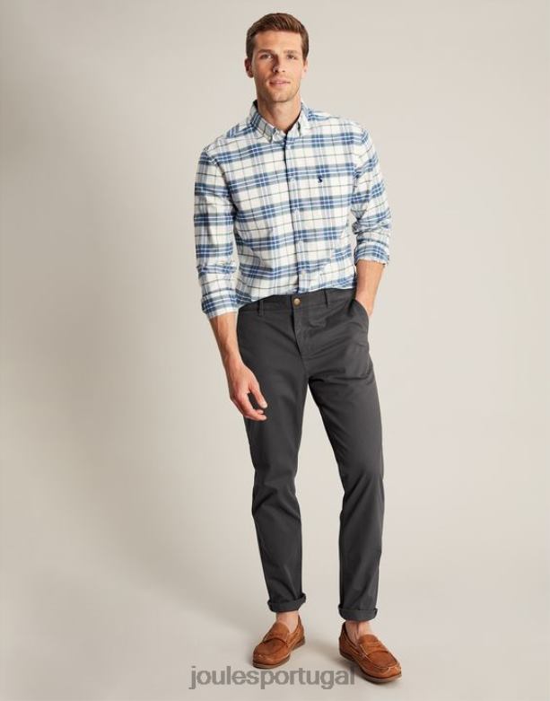 calça jeans slim fit homens cinza escuro Joules vestuário 2X26V236