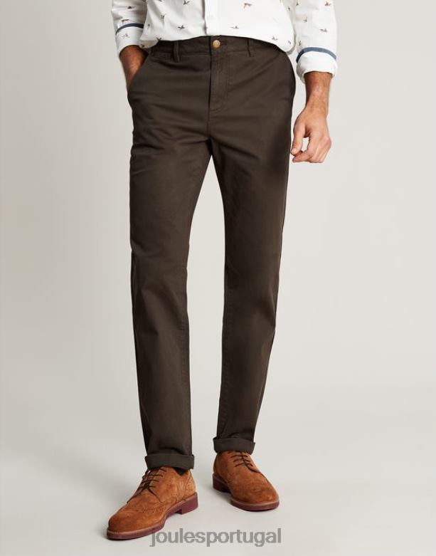 calça jeans slim fit homens verde cáqui Joules vestuário 2X26V213