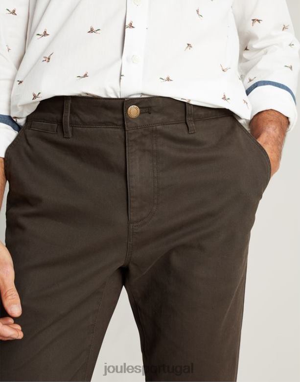 calça jeans slim fit homens verde cáqui Joules vestuário 2X26V213