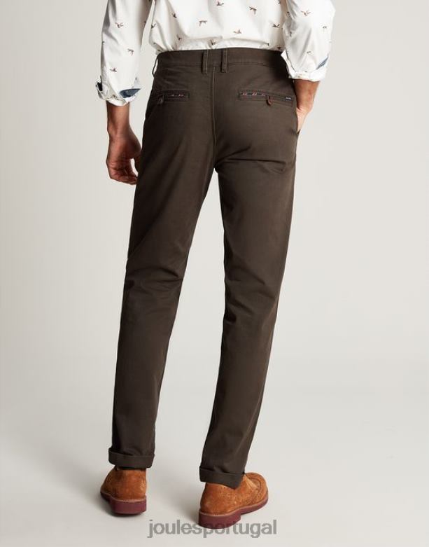 calça jeans slim fit homens verde cáqui Joules vestuário 2X26V213
