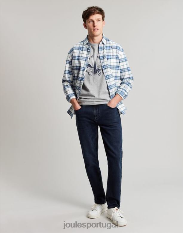 the oakham jeans slim fit 5 bolsos homens jeans com lavagem de tinta Joules vestuário 2X26V205