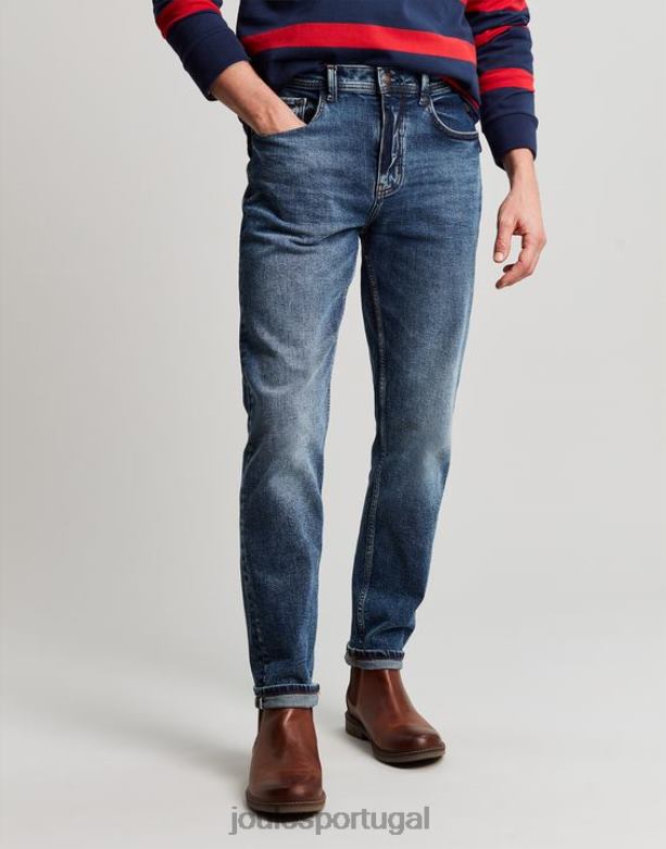 the oakham jeans slim fit 5 bolsos homens jeans de lavagem média Joules vestuário 2X26V230