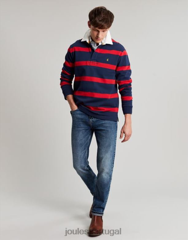 the oakham jeans slim fit 5 bolsos homens jeans de lavagem média Joules vestuário 2X26V230