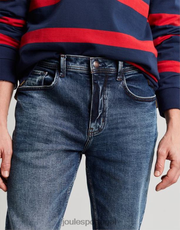 the oakham jeans slim fit 5 bolsos homens jeans de lavagem média Joules vestuário 2X26V230