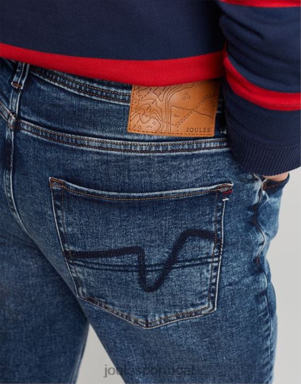 the oakham jeans slim fit 5 bolsos homens jeans de lavagem média Joules vestuário 2X26V230