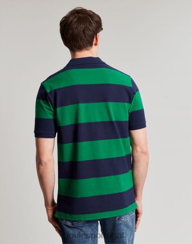 camisa pólo avelã homens faixa verde marinho Joules vestuário 2X26V218