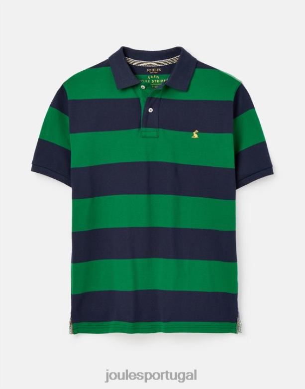camisa pólo avelã homens faixa verde marinho Joules vestuário 2X26V218