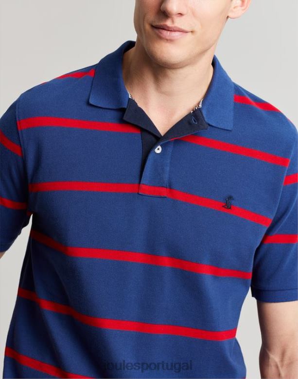 camisa pólo avelã homens faixa vermelha marinho Joules vestuário 2X26V217