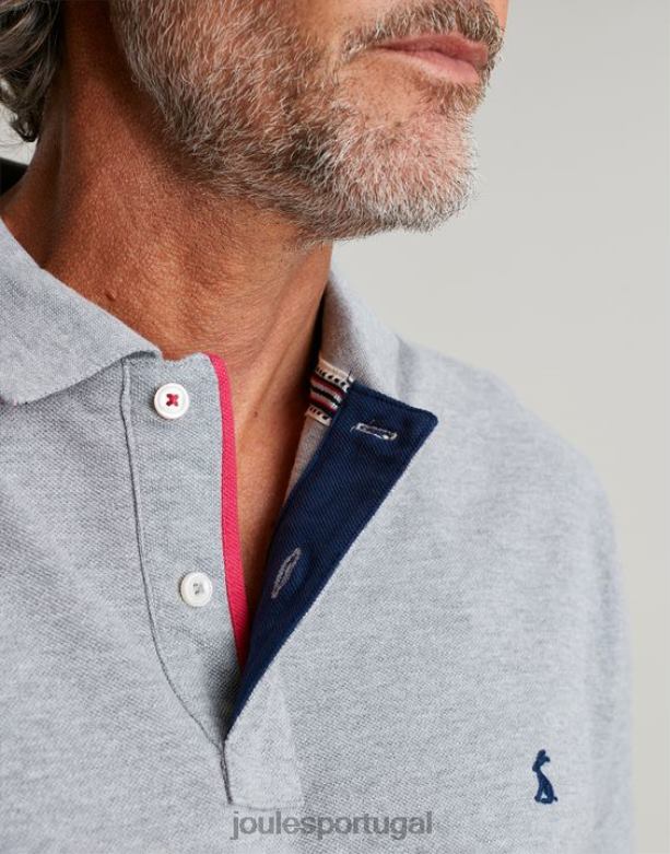 camisa polo amadeirada homens Margarida cinzenta Joules vestuário 2X26V182