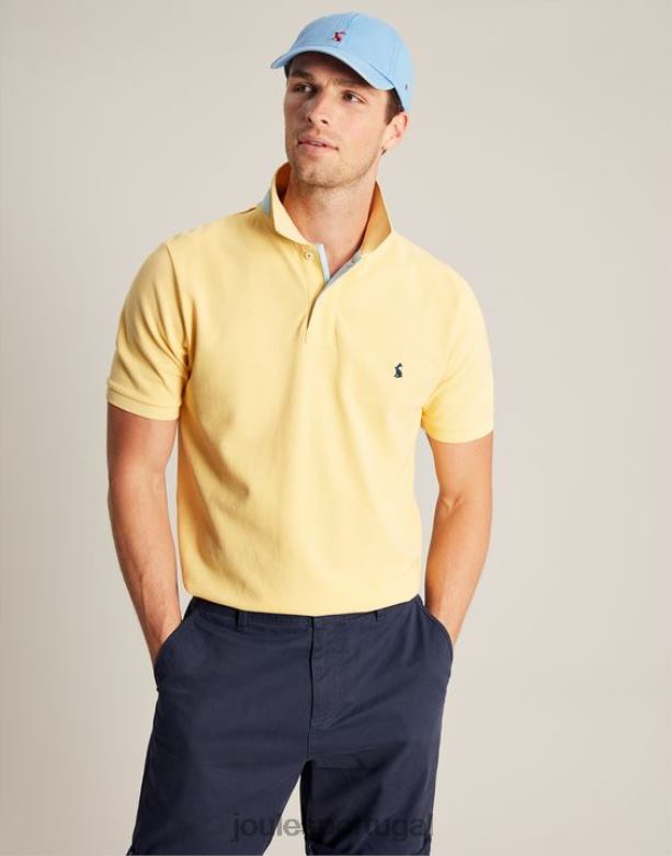 camisa polo amadeirada homens amarelo claro Joules vestuário 2X26V187