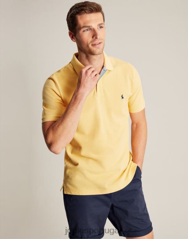 camisa polo amadeirada homens amarelo claro Joules vestuário 2X26V187