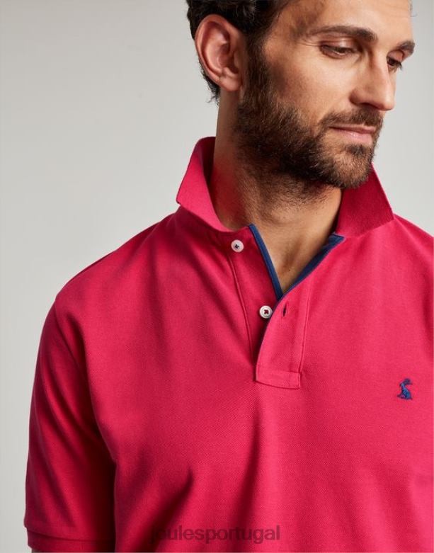camisa polo amadeirada homens framboesa profunda Joules vestuário 2X26V196