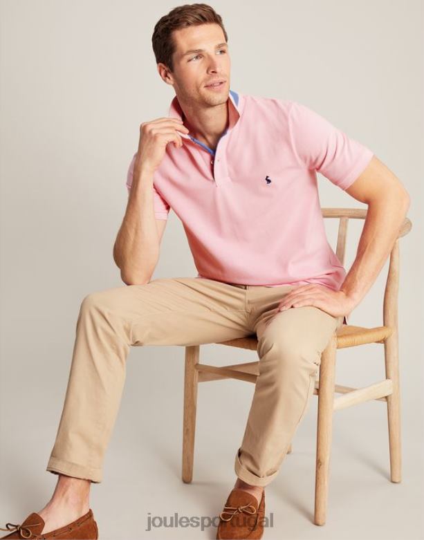 camisa polo amadeirada homens luz rosa Joules vestuário 2X26V183