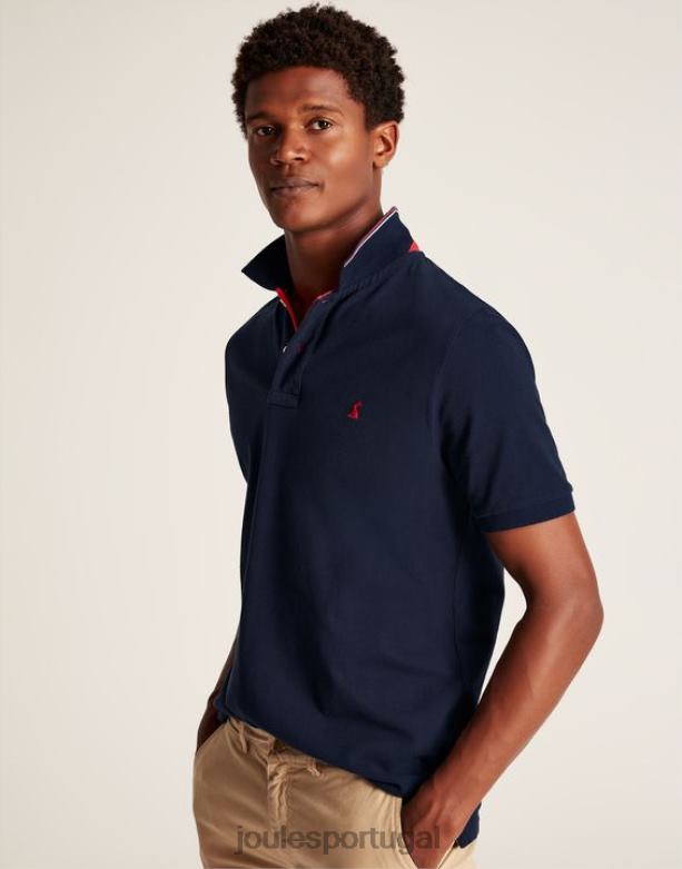camisa polo amadeirada homens marinha francesa Joules vestuário 2X26V181