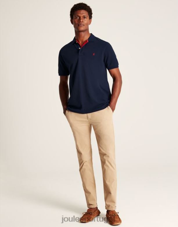 camisa polo amadeirada homens marinha francesa Joules vestuário 2X26V181