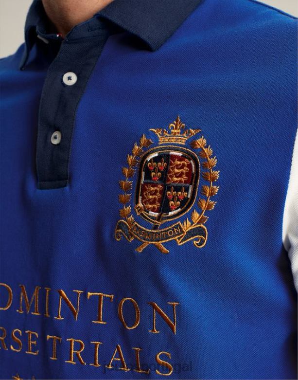 camisa polo de badminton homens azul Joules vestuário 2X26V176