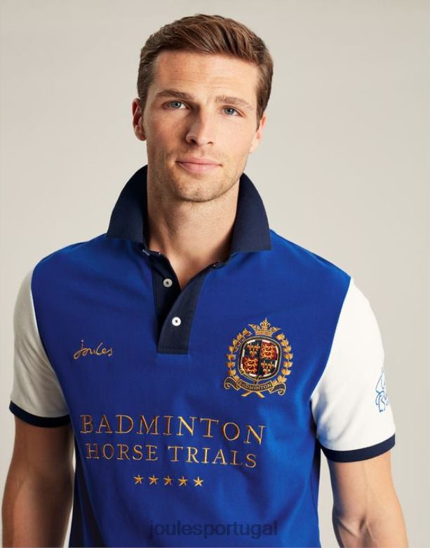 camisa polo de badminton homens azul Joules vestuário 2X26V176