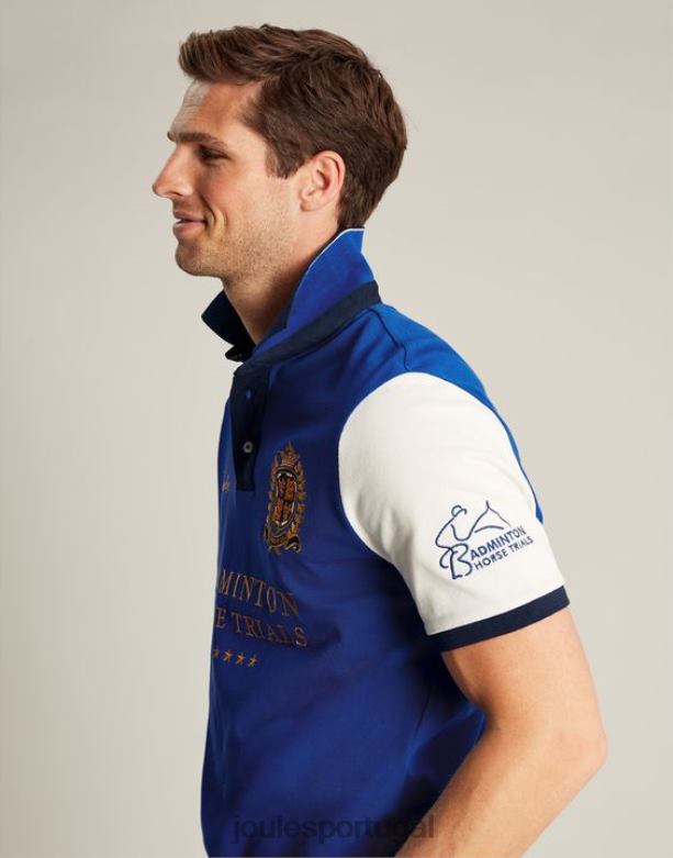 camisa polo de badminton homens azul Joules vestuário 2X26V176