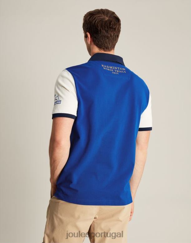 camisa polo de badminton homens azul Joules vestuário 2X26V176