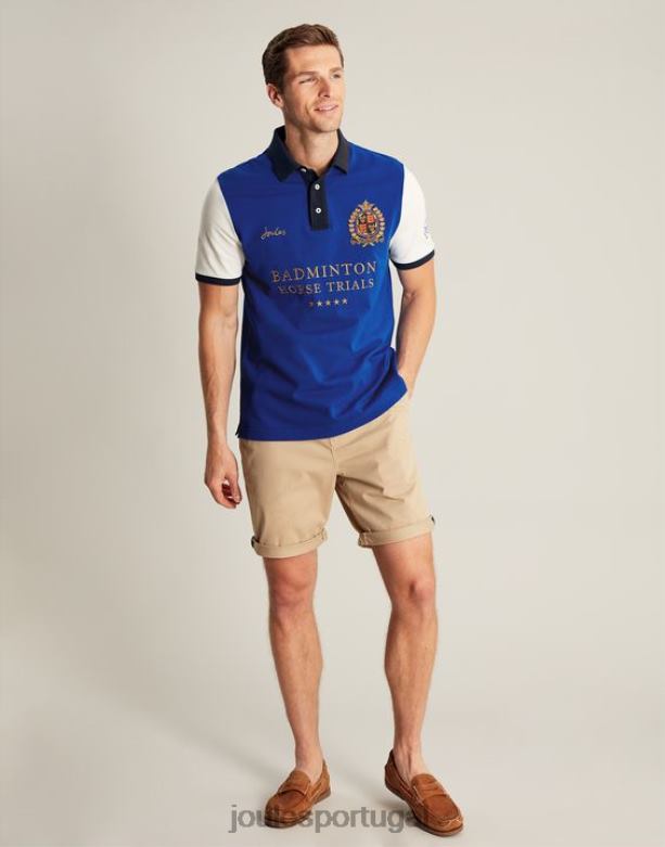 camisa polo de badminton homens azul Joules vestuário 2X26V176
