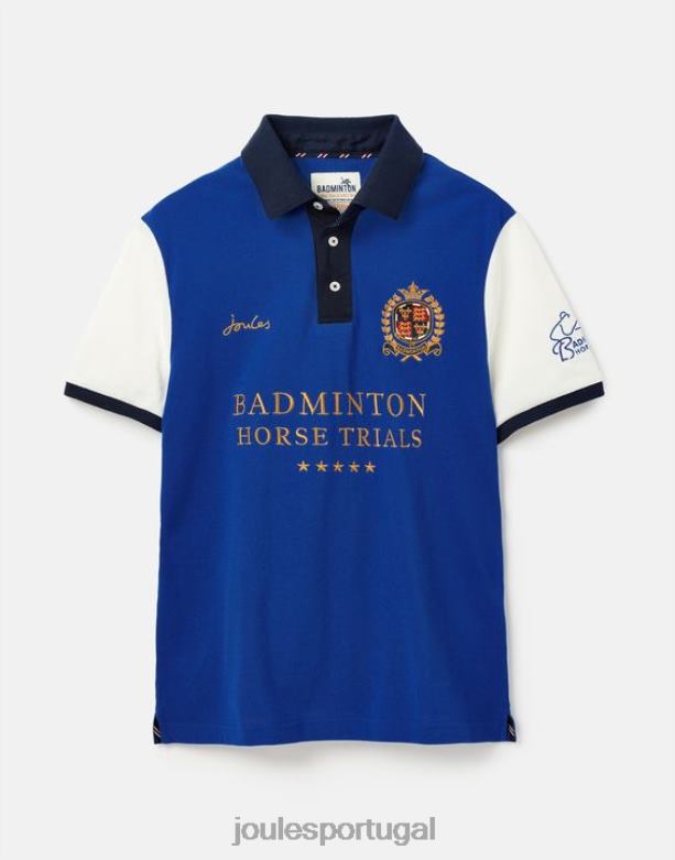 camisa polo de badminton homens azul Joules vestuário 2X26V176