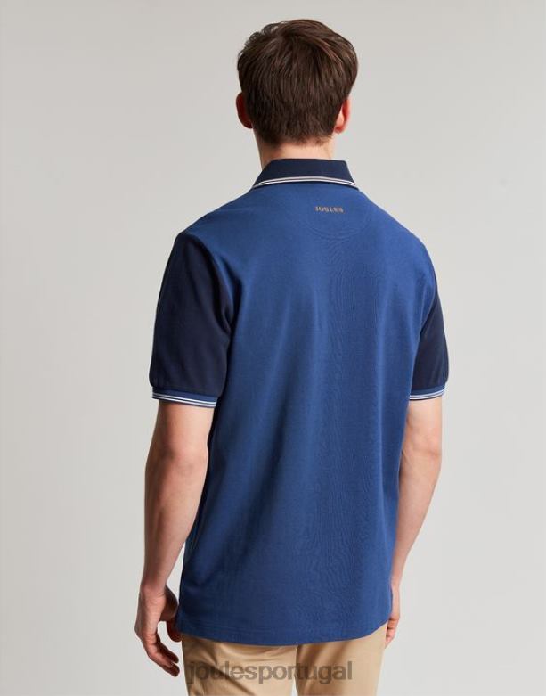 camisa polo decorada homens azul profundo Joules vestuário 2X26V216